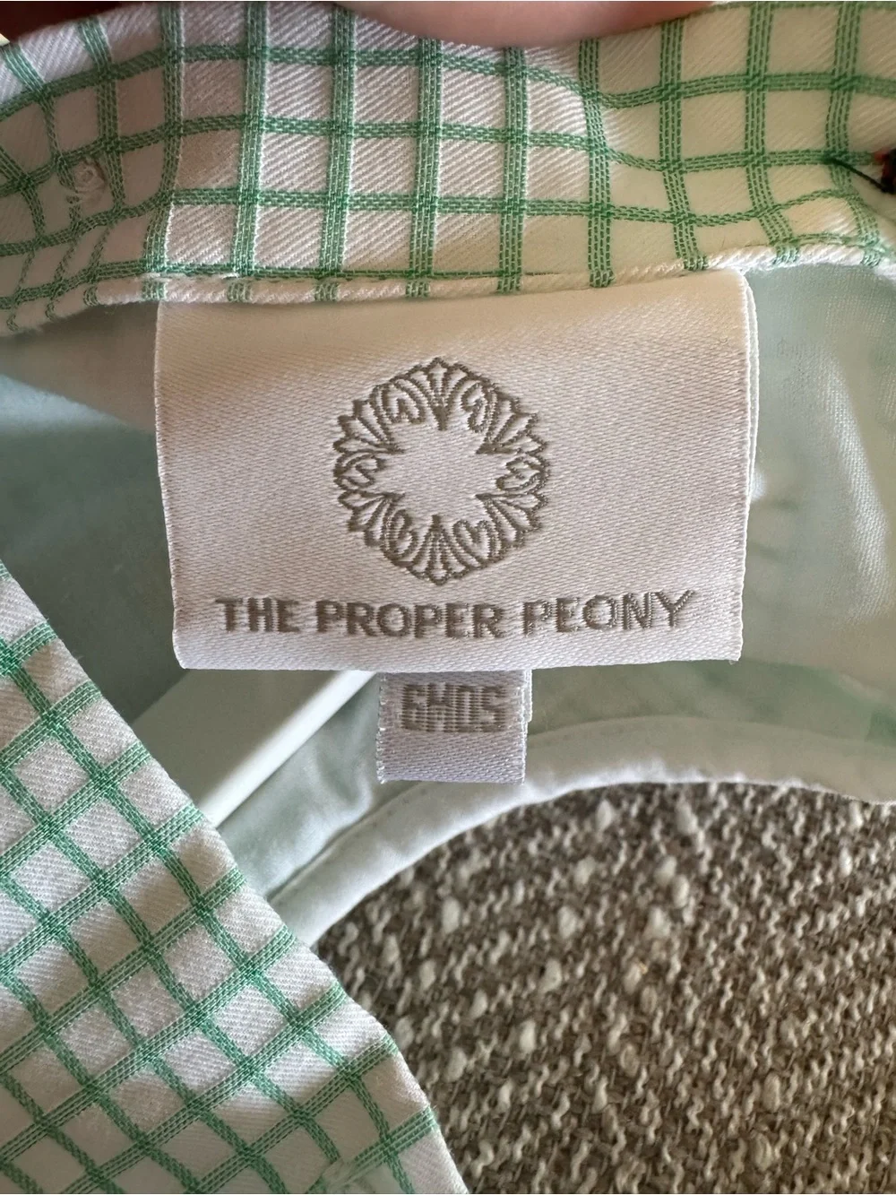 The Proper Peony Christmas Classic Green Gingham Bubble Romper